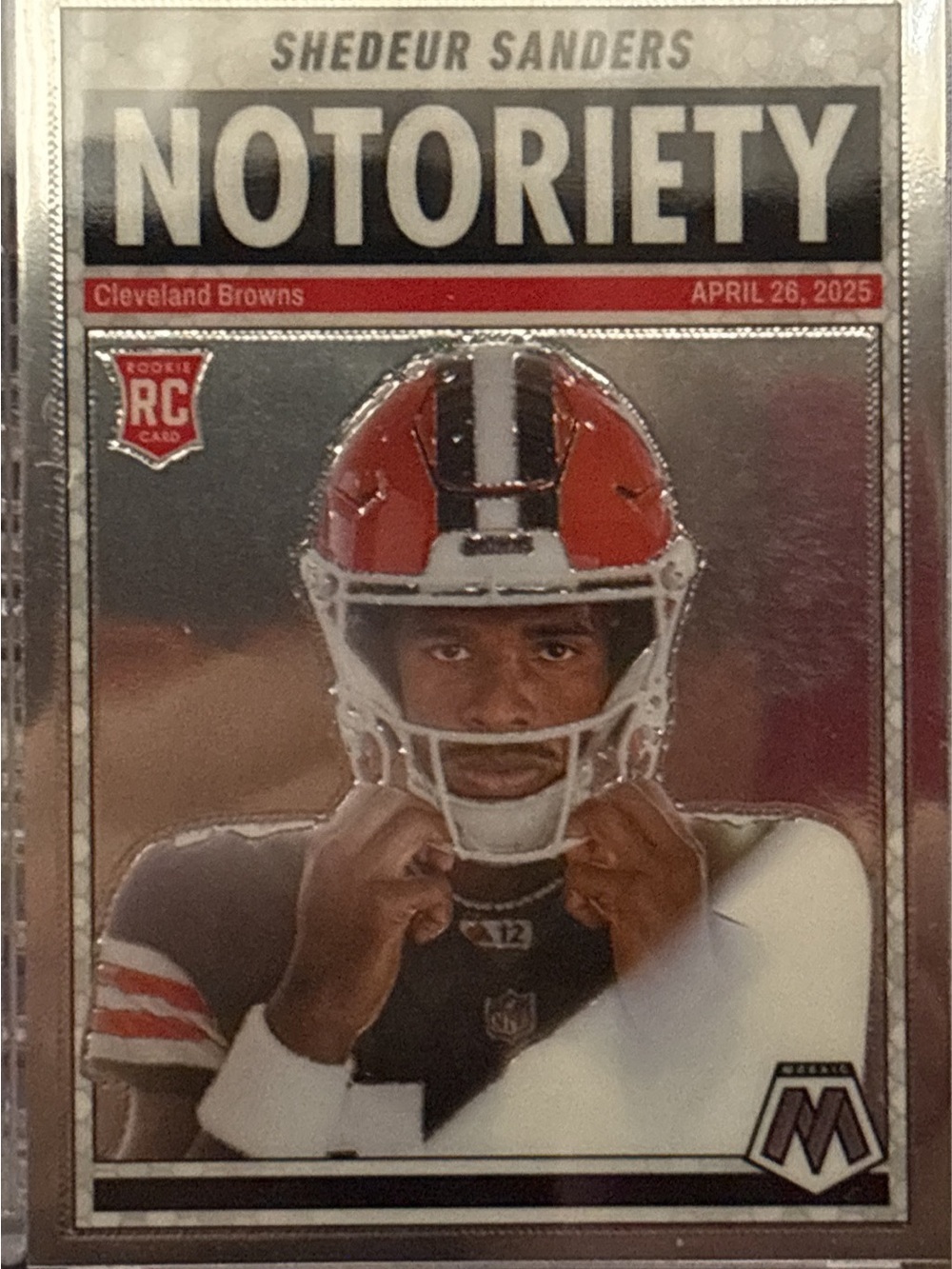 Panini Notoriety Shedeúr Sanders Rookie Football Card